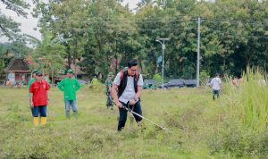 Mas Bupati Terjun Langsung potong rumput di Rowo Jombor